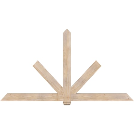 Ekena Millwork Kennewick Smooth Timber Gable Bracket, Douglas Fir, 96"W x 52"H x 3 1/2"D x 5 1/2"F, 13/12 Pitch GBW096X52X0406KEN00SDF